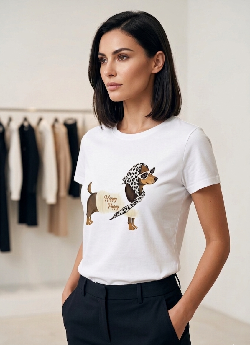 Camiseta Perro Salchicha Print